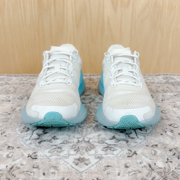 Lululemon BlissFeel Running Shoes White Cyan Blue Cirrus Blue - Picture 3 of 11